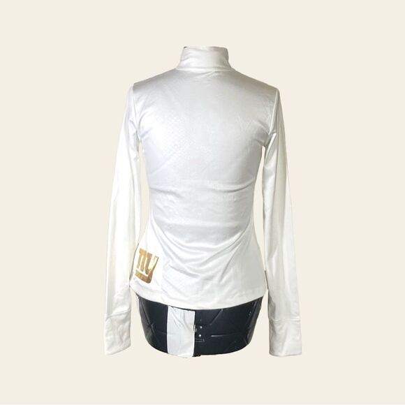 New York Giants Women’s Off White 1/4 Zip Long Sleeve Top Size Medium NFL Team A - Picture 5 of 12